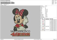 Min 49ers Embroidery File 6 sizes