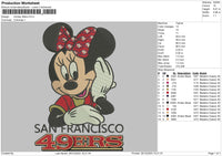 Min 49ers Embroidery File 6 sizes