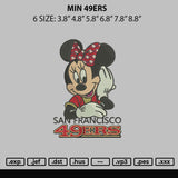 Min 49ers Embroidery File 6 sizes