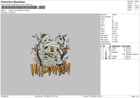 Mickey Halloween V4 Embroidery File 6 sizes