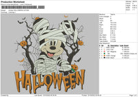 Mickey Halloween V4 Embroidery File 6 sizes