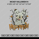 Mickey Halloween V4 Embroidery File 6 sizes