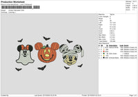 Mickeyhalloween 2210 Embroidery File 6 sizes