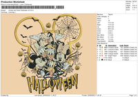 Mickey Friends Halloween V6 Embroidery File 6 sizes