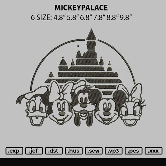 Mickeypalace Embroidery File 6 sizes