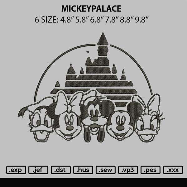 Mickeypalace Embroidery File 6 sizes