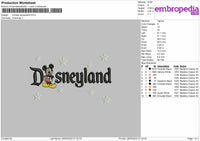 Mickey Disneyland Embroidery File 4 size
