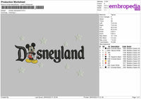 Mickey Disneyland Embroidery File 4 size
