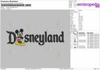 Mickey Disneyland Embroidery File 4 size