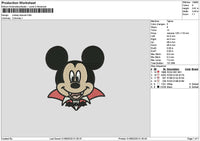 Mickeydracula Embroidery File 6 sizes