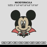 Mickeydracula Embroidery File 6 sizes