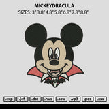 Mickeydracula Embroidery File 6 sizes