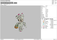 Minnie Halloween Embroidery File 5 sizes