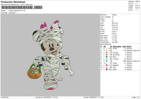 Minnie Halloween Embroidery File 5 sizes