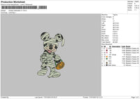 Mickey Halloween V7 Embroidery File 6 sizes