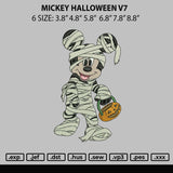 Mickey Halloween V7 Embroidery File 6 sizes