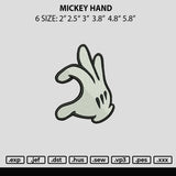 Mickey Hand Embroidery File 6 sizes