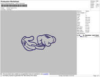Mickey Hands Embroidery File 4 size