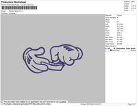 Mickey Hands Embroidery File 4 size
