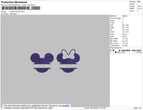 Mickey Minnie Embroidery File 4 size