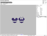 Mickey Minnie Embroidery File 4 size