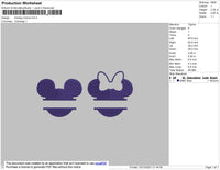 Mickey Minnie Embroidery File 4 size