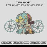 Train Mickey Embroidery File 6 sizes