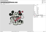 Mickeyminnie Valentine Embroidery File 6 sizes