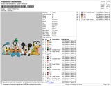 Mickey N Friends Embroidery File 4 size