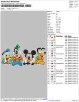 Mickey N Friends Embroidery File 4 size