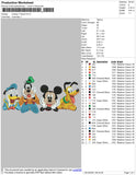 Mickey N Friends Embroidery File 4 size
