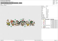 Mickey N Friends Xmas Embroidery File 5 sizes