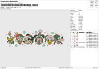 Mickey N Friends Xmas Embroidery File 5 sizes