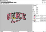 Mickey Nike 2 Outline Embroidery File 6 sizes
