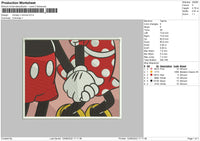 Mickey N Minnie Embroidery File 5 sizes