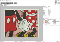 Mickey N Minnie Embroidery File 5 sizes