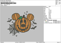 Mickeypumpkin 1706 Embroidery File 6 sizes