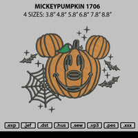 Mickeypumpkin 1706 Embroidery File 6 sizes