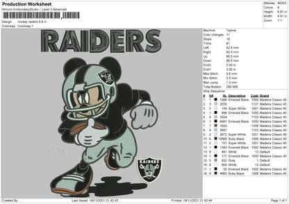 Mickey Riders Embroidery File 4 size