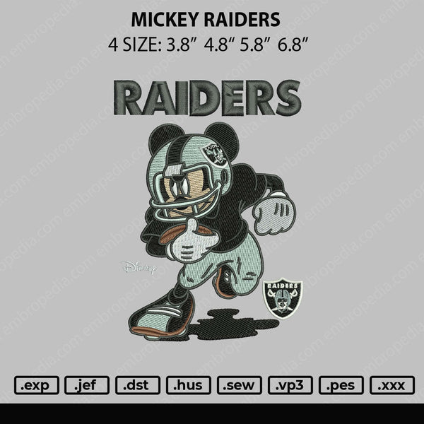 Mickey Riders Embroidery File 4 size