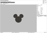 Mickeyflat Embroidery File 6 sizes