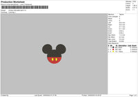 Mickeyflat 02 Embroidery File 6 sizes