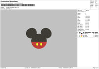 Mickeyflat 02 Embroidery File 6 sizes