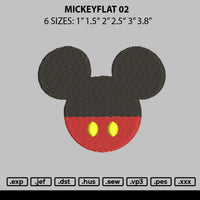 Mickeyflat 02 Embroidery File 6 sizes