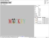 Mickey V2 Embroidery File 7 Size