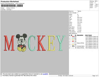 Mickey V2 Embroidery File 7 Size