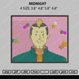 Midnight Embroidery File 4 size