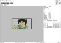 Might Guy Embroidery File 4 size