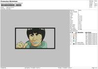 Might Guy Embroidery File 4 size