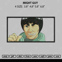 Might Guy Embroidery File 4 size